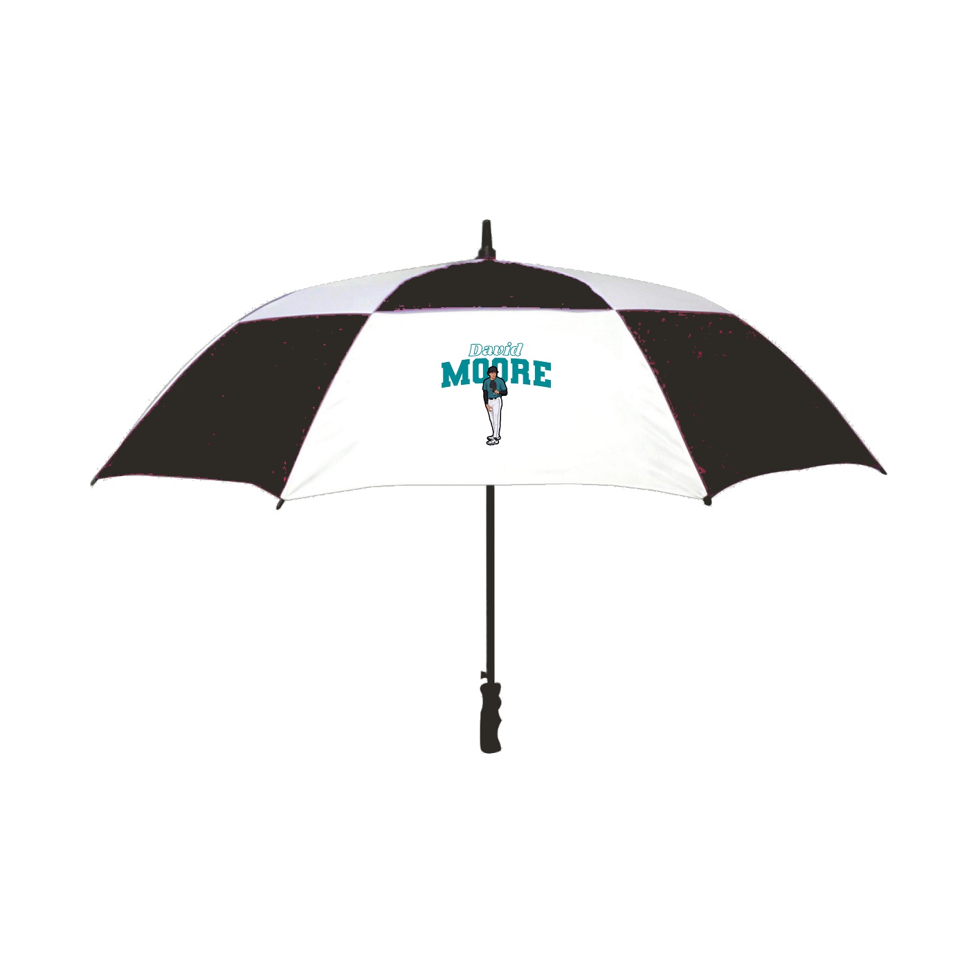 Golf Umbrella — Name Arch in Black