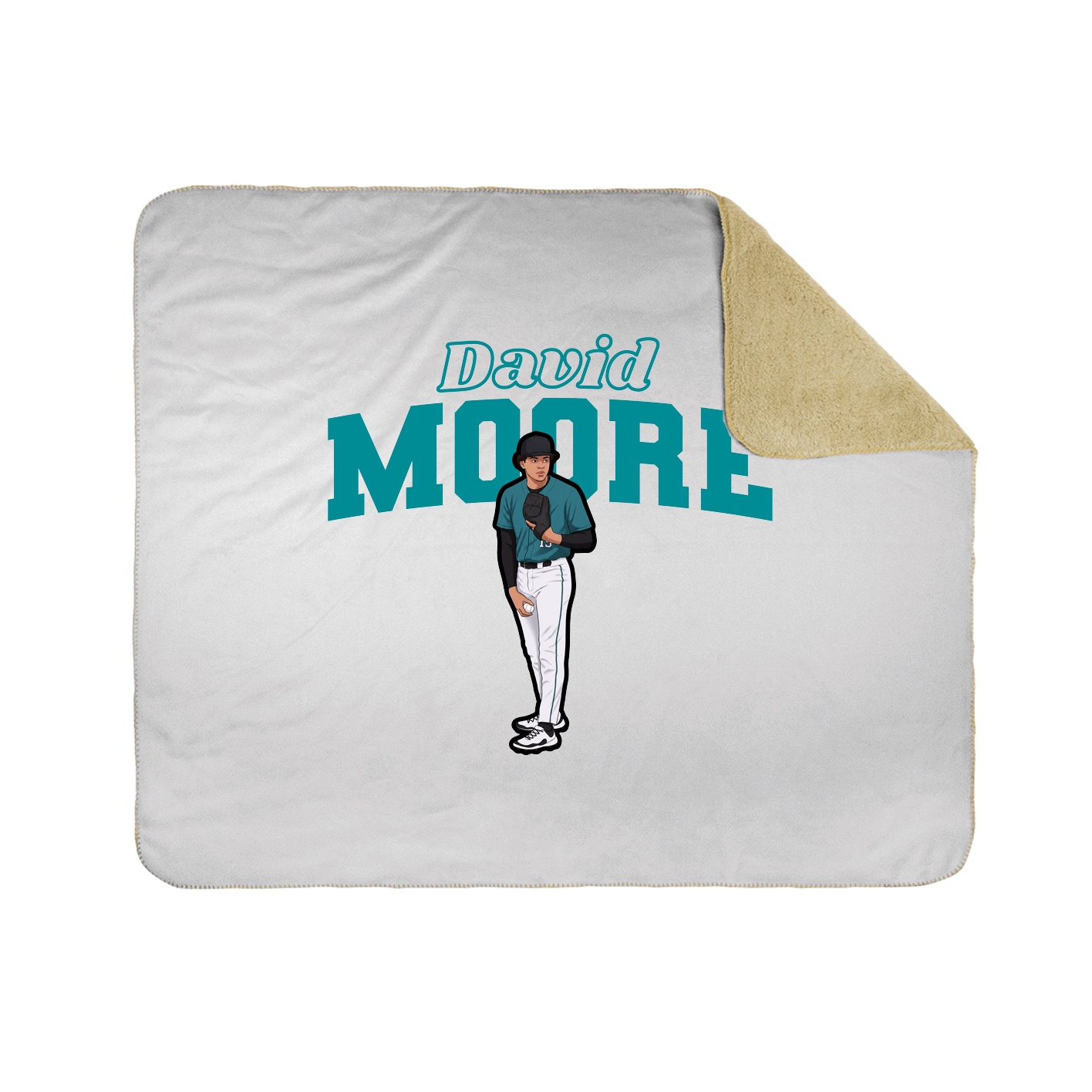 Throw Blanket — Name Arch in White