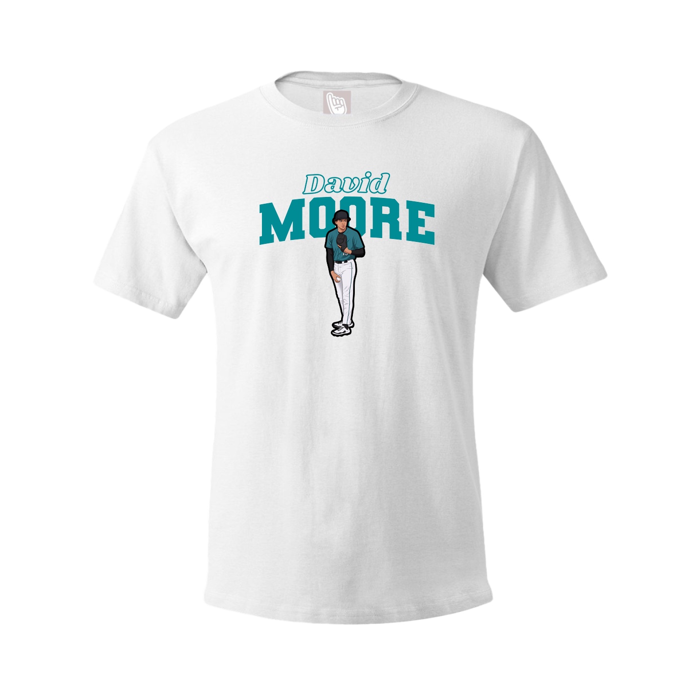 Youth Tee — Name Arch in White