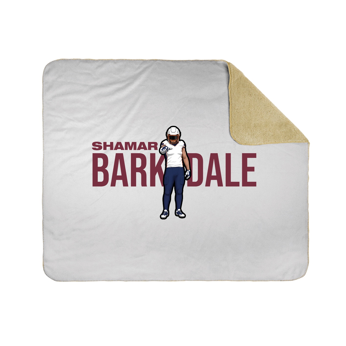 Throw Blanket — Player Name in White