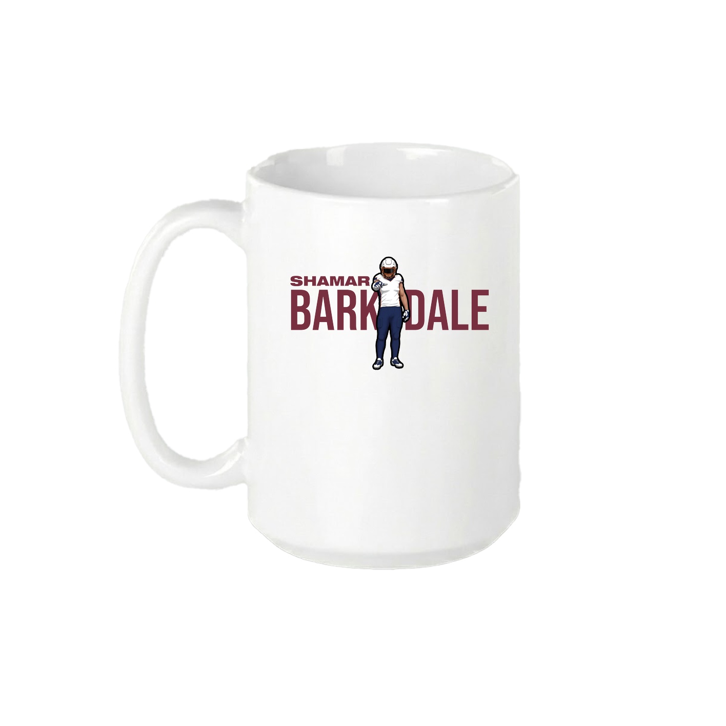15oz Coffee Mug — Player Name in White