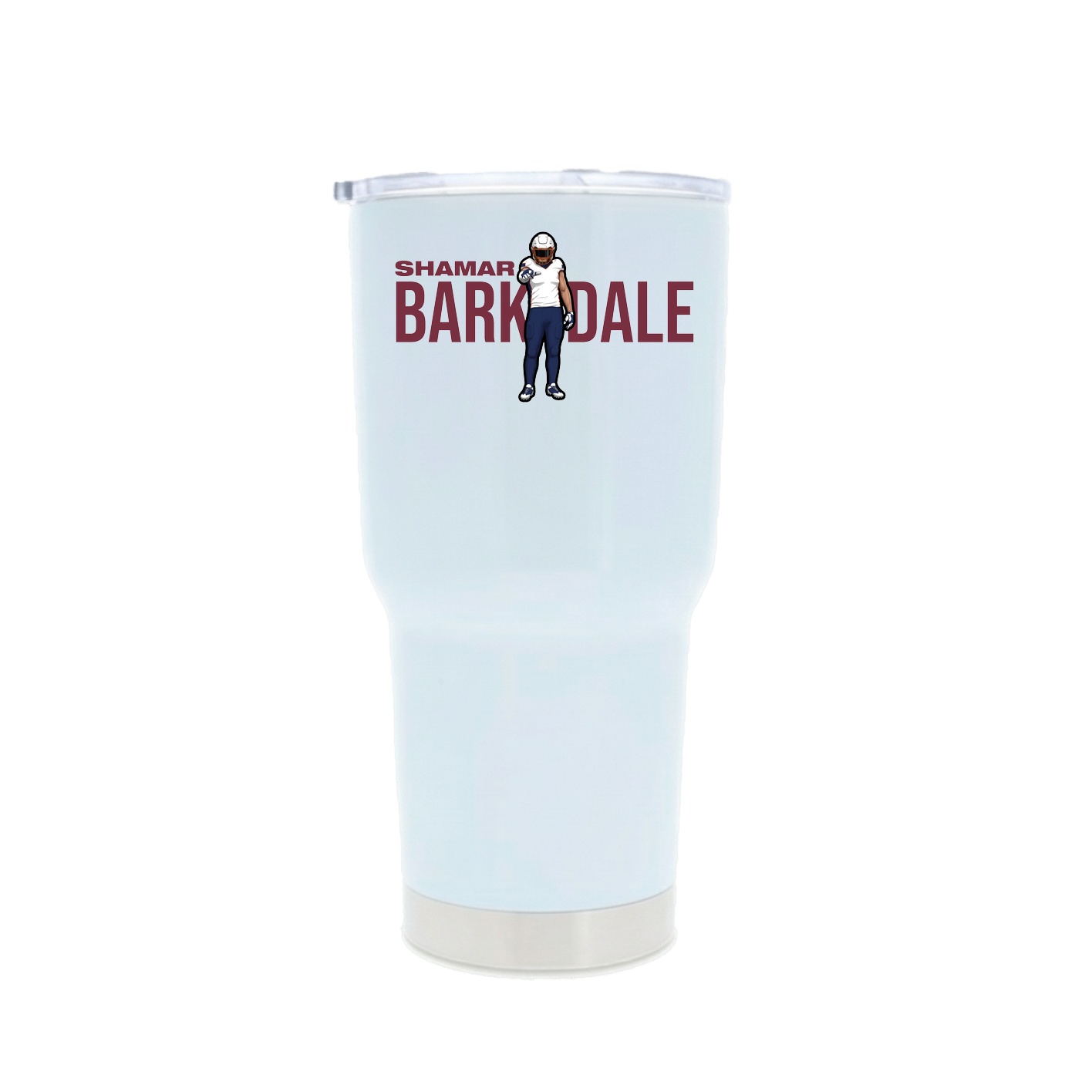 30oz Stainless Steel Tumbler — Player Name in White