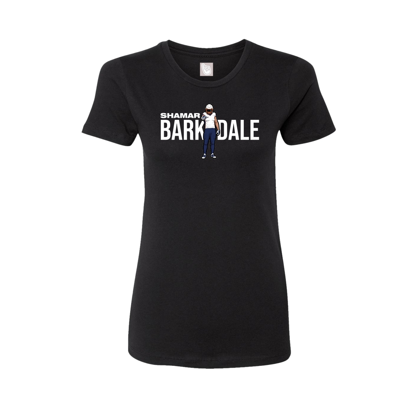 Fitted Women's Tee — Player Name in Black