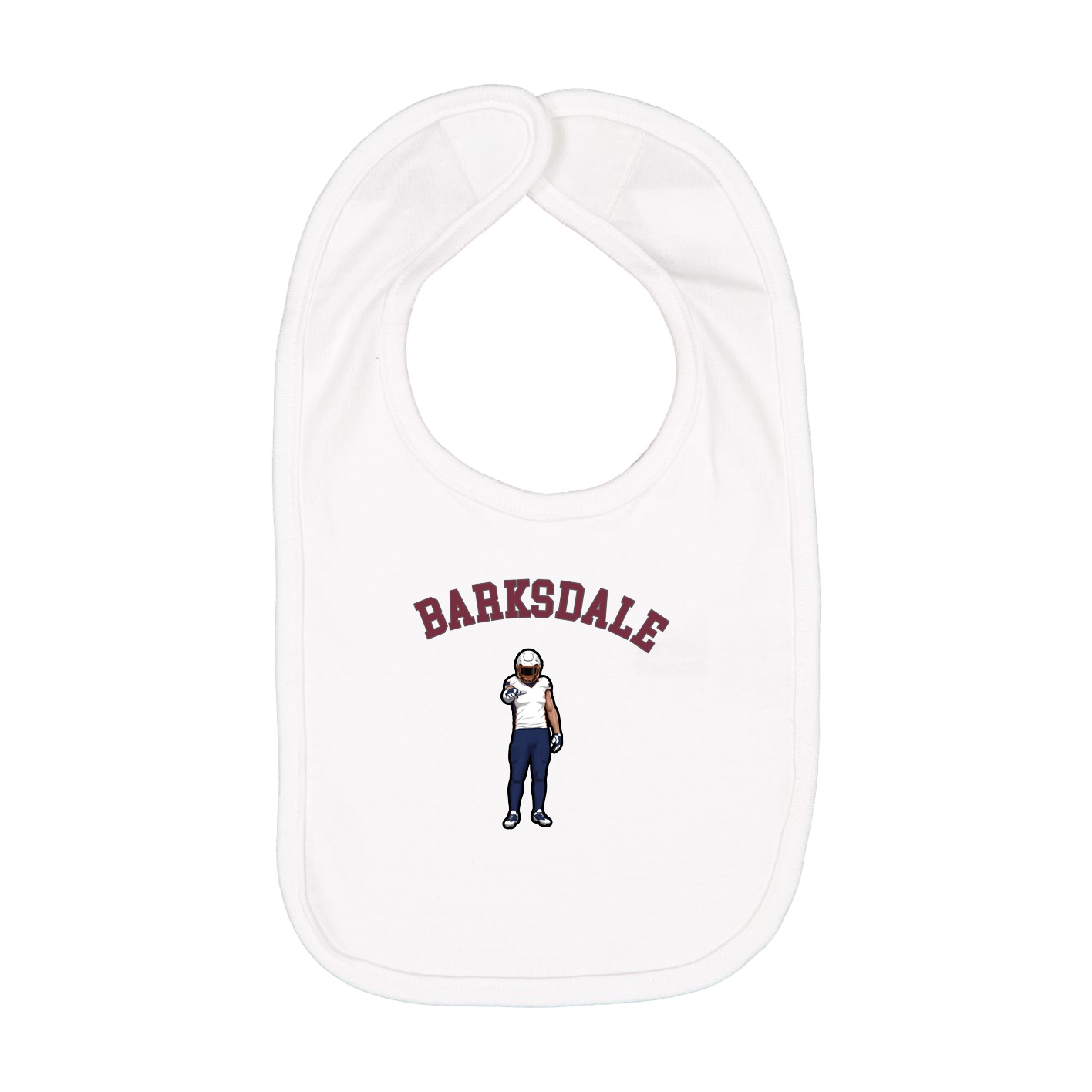 Infant Bib — Shirsey Arch in White