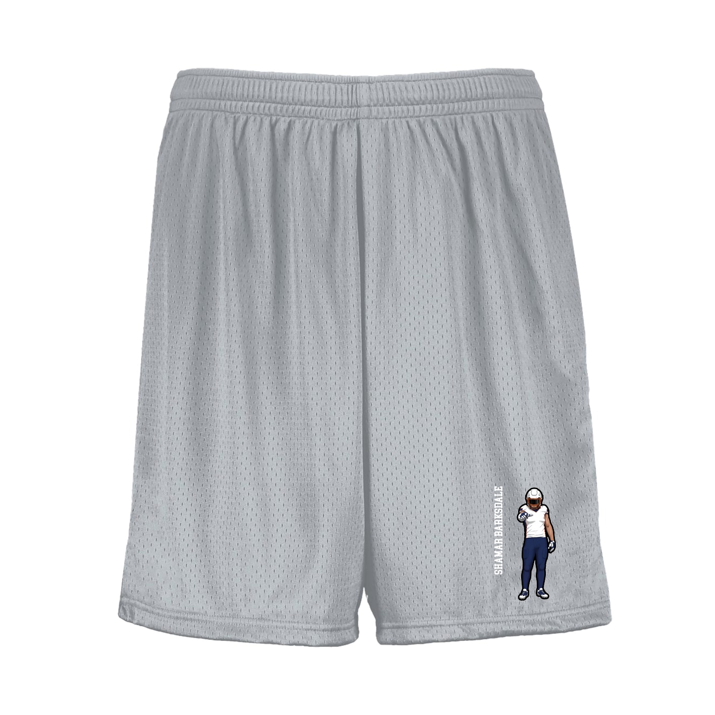 Shorts — Name Vertical in Silver