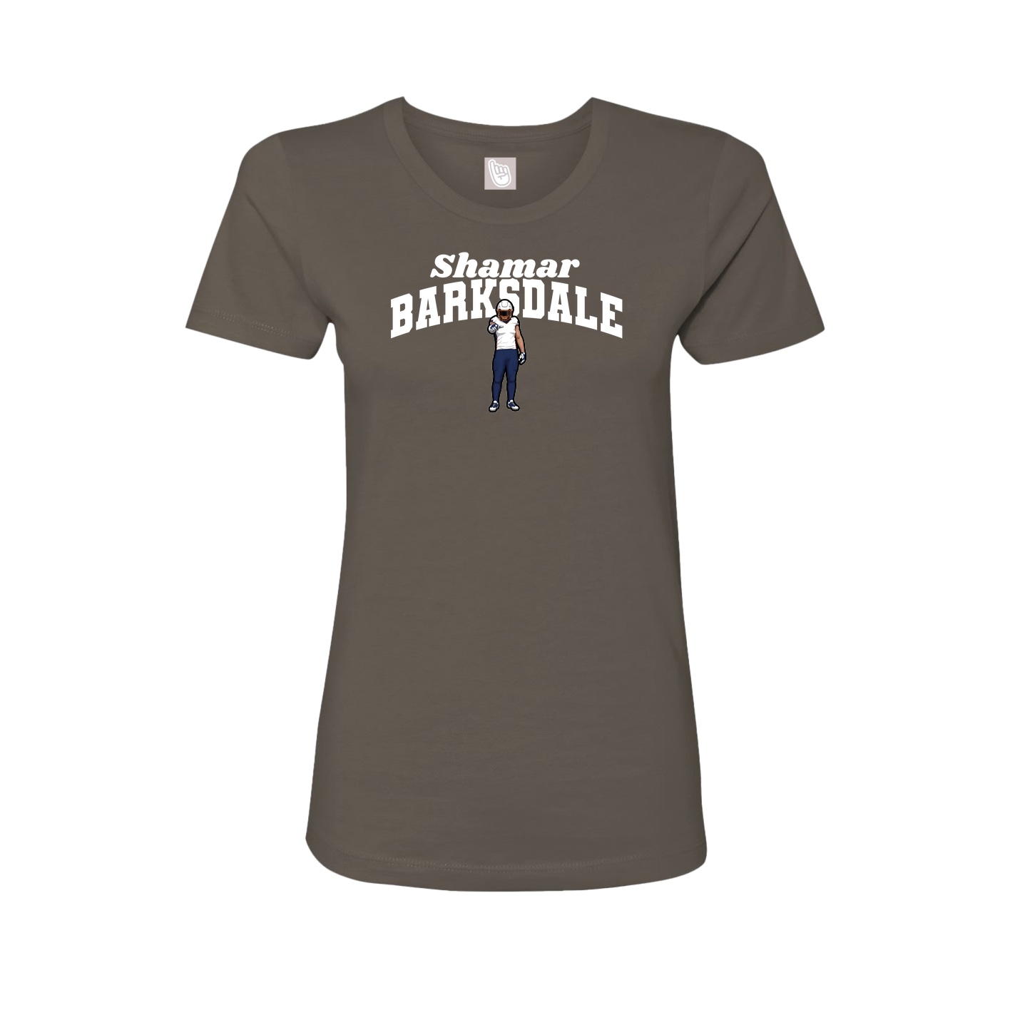 Fitted Women's Tee — Signature Arch in Grey
