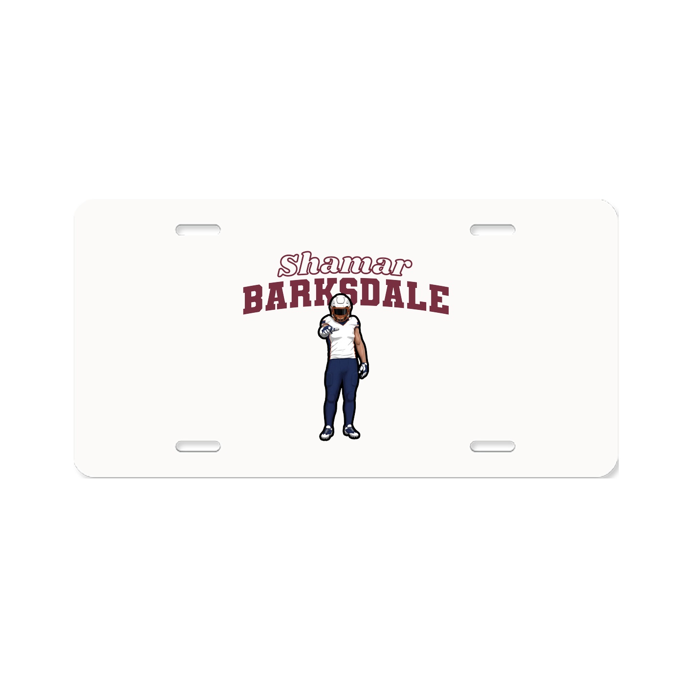 License Plate — Name Arch in Classic