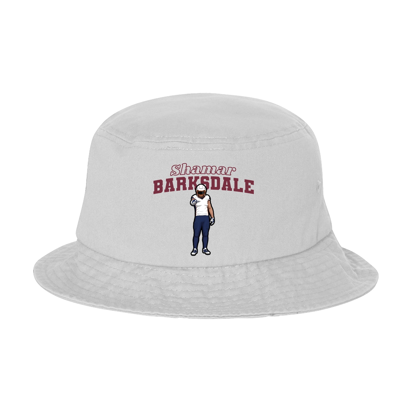 Bucket Cap — Name Arch in White