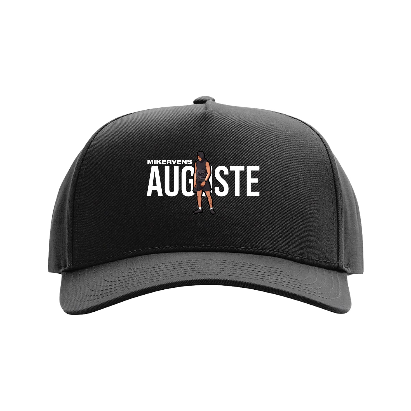 Full Fabric Five-Panel Champ Cap — Player Name in Black