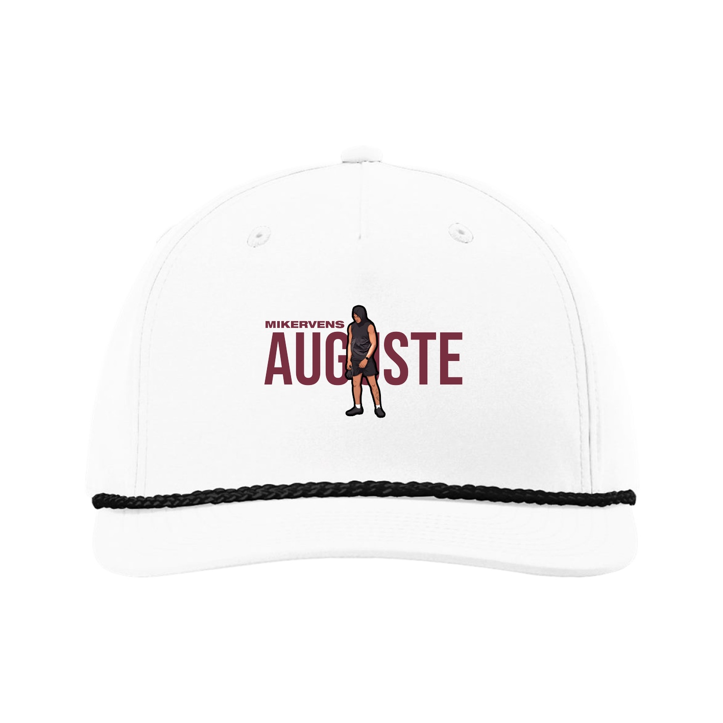 Five-Panel Classic Rope Cap — Player Name in White