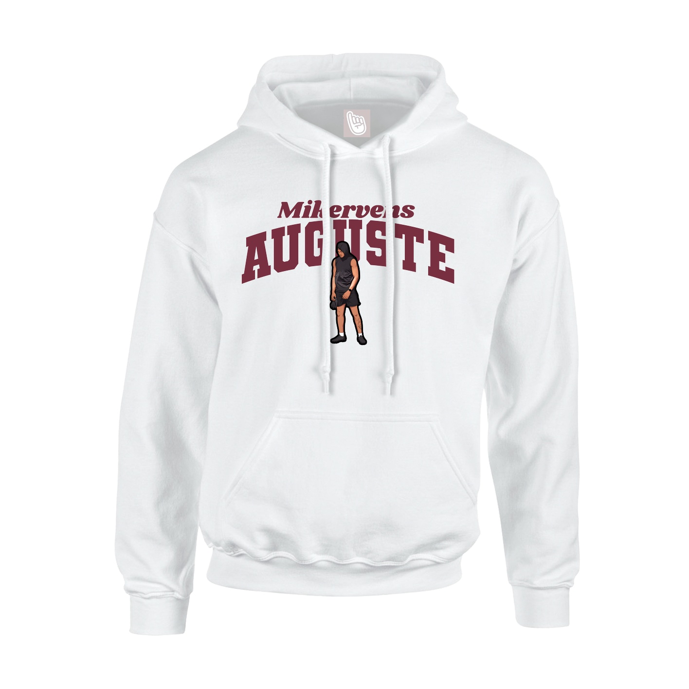 Hoodie — Signature Arch in White