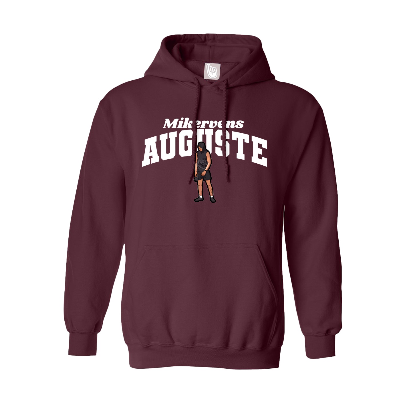 Youth Hoodie — Signature Arch in Maroon