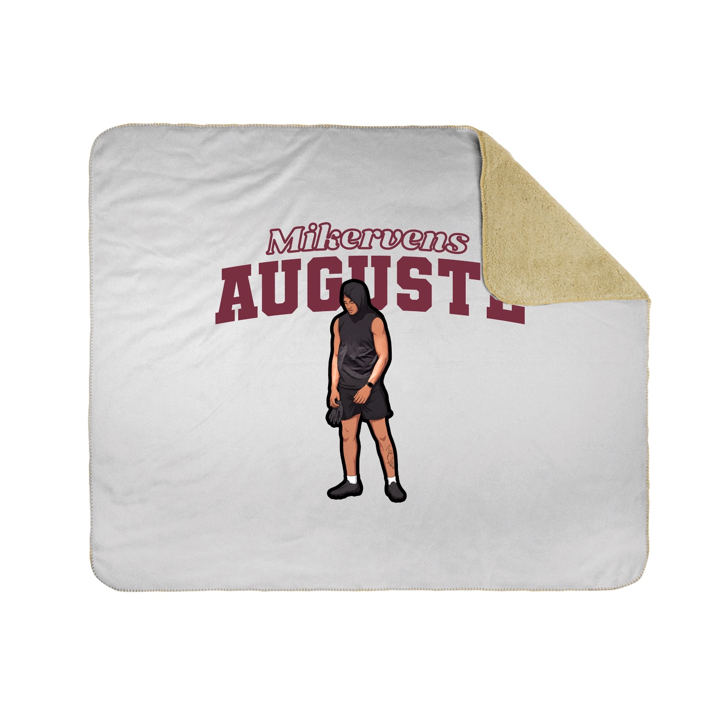 Throw Blanket — Name Arch in White