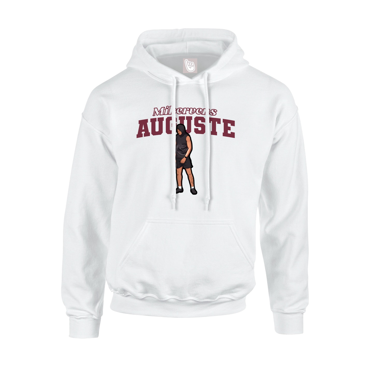Hoodie — Name Arch in White