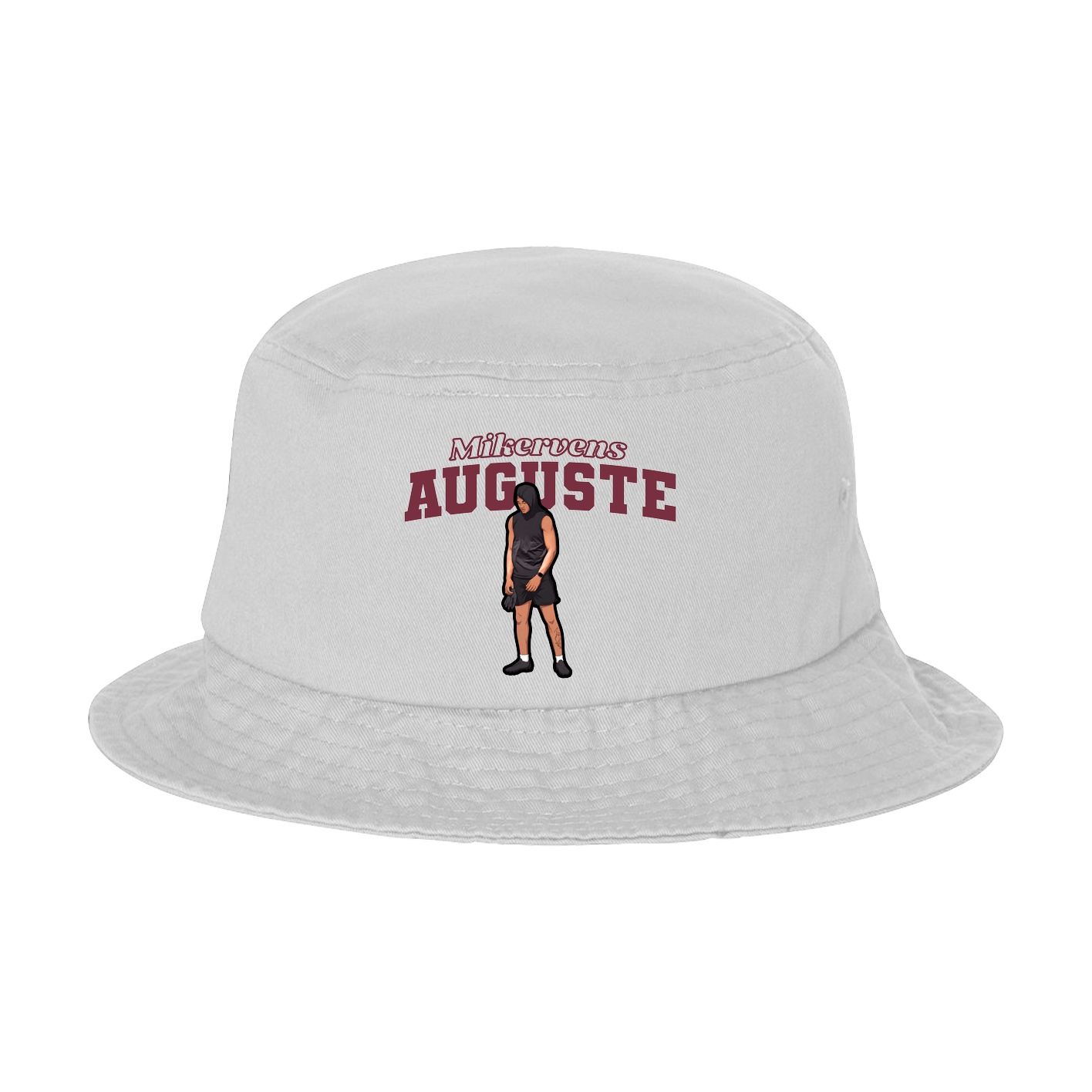 Bucket Cap — Name Arch in White