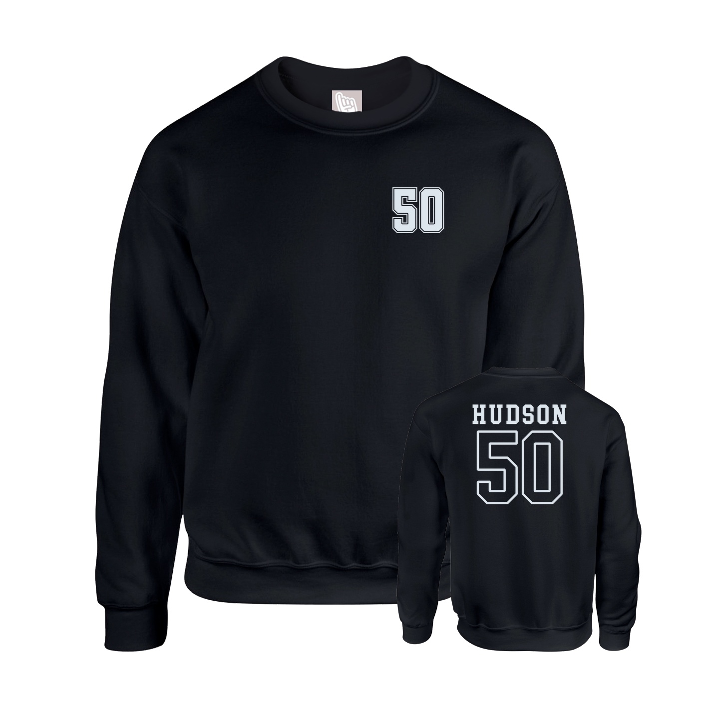 Fleece Crew — Chest Back in Black