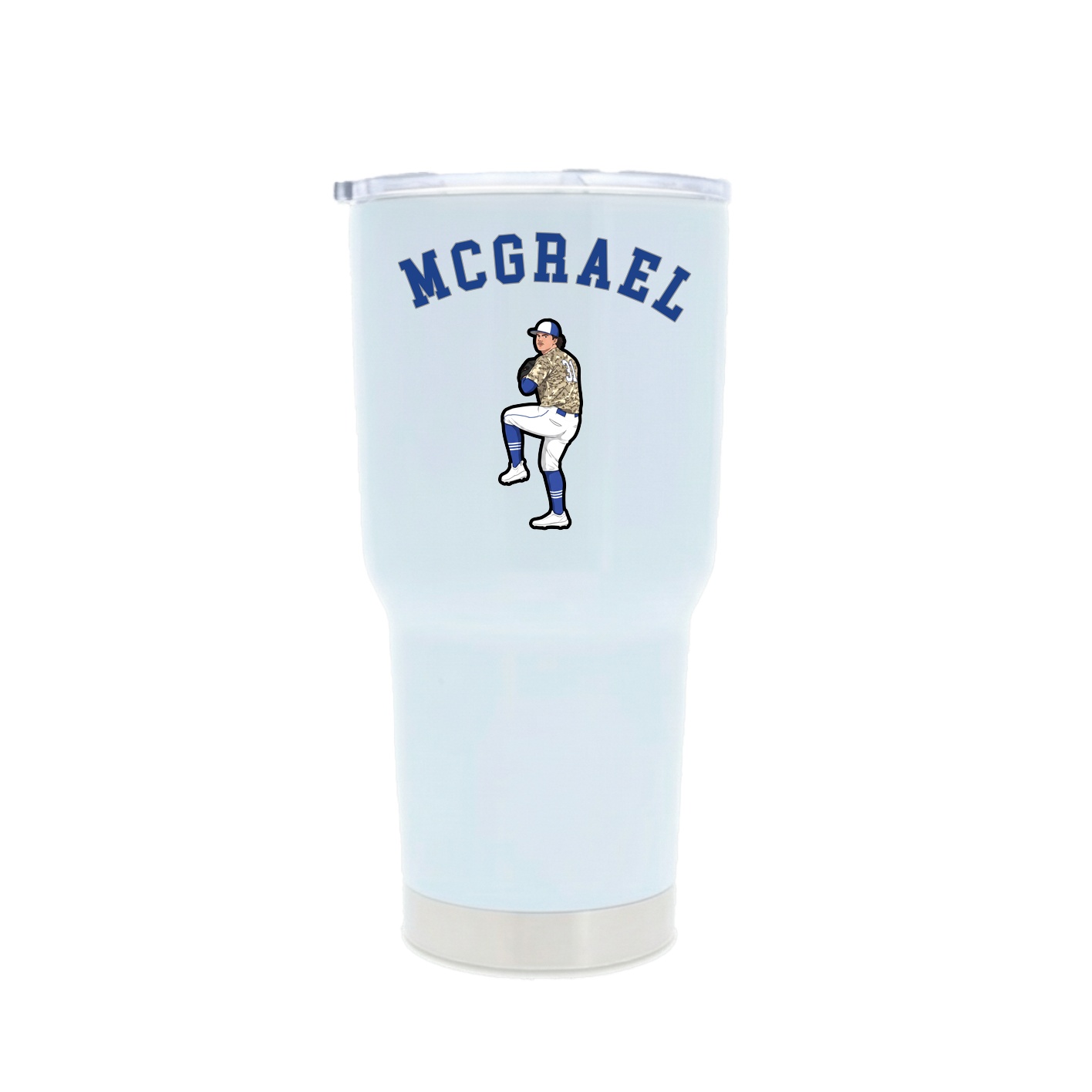 30oz Stainless Steel Tumbler — Shirsey Arch in White