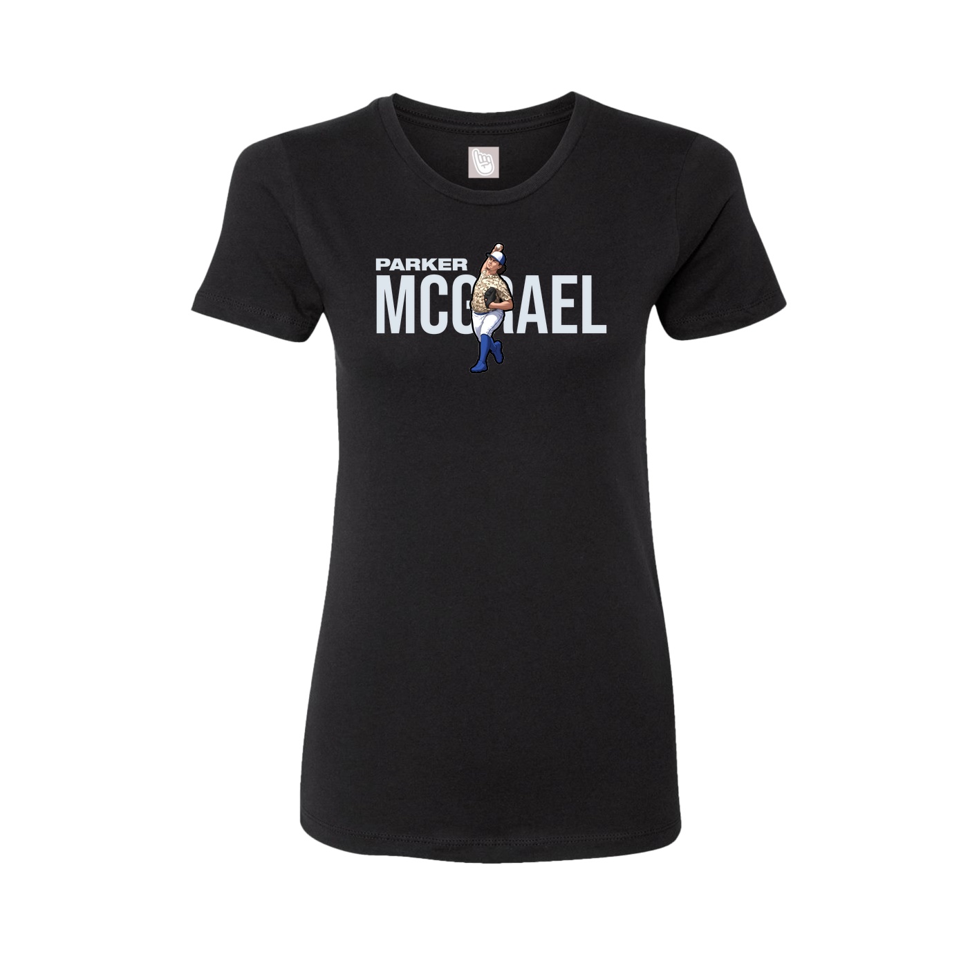 Fitted Women's Tee — Player Name in Black
