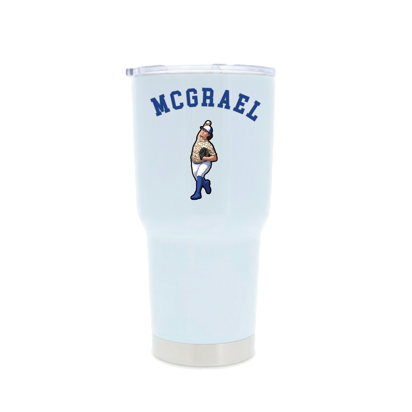 30oz Stainless Steel Tumbler — Shirsey Arch in White