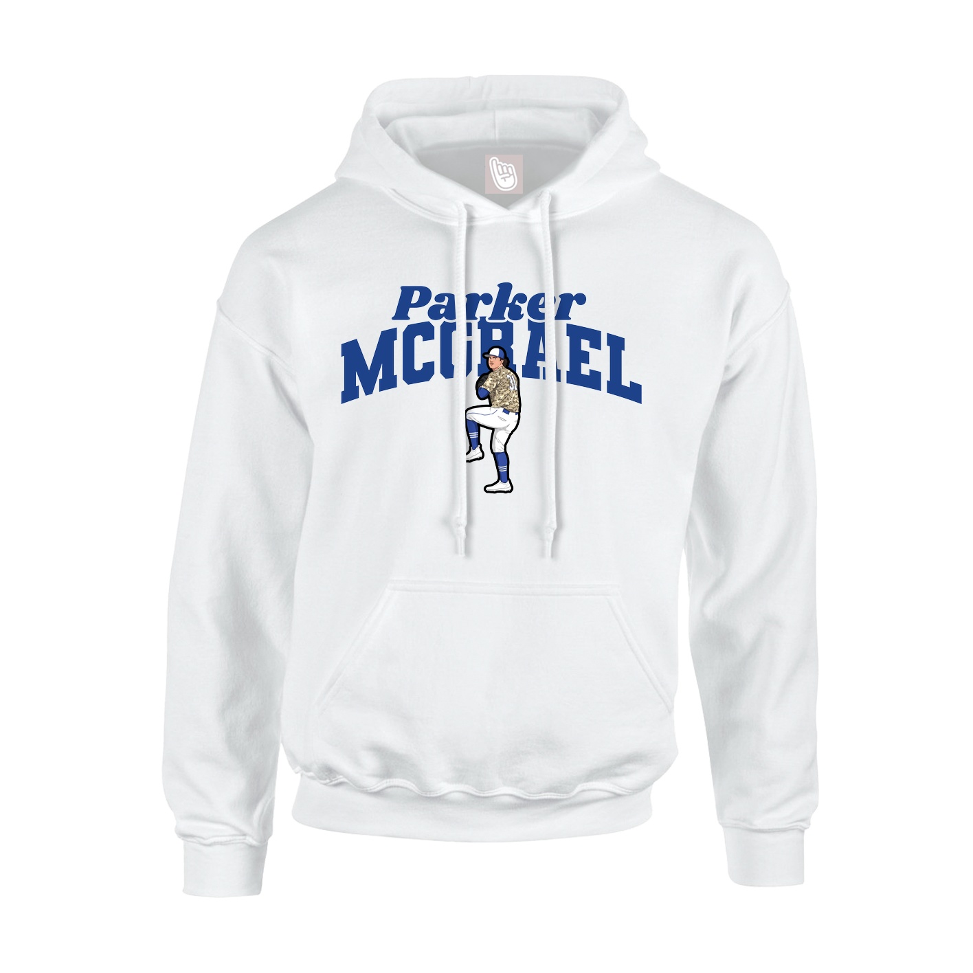 Hoodie — Signature Arch in White