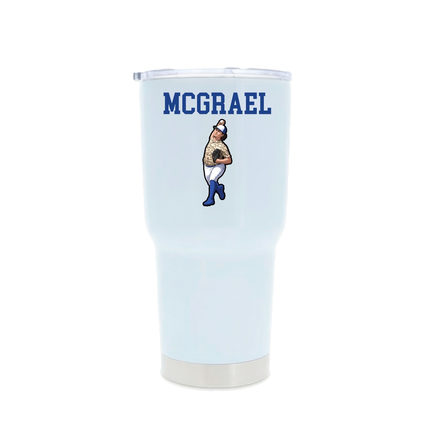30oz Stainless Steel Tumbler — Shirsey in White