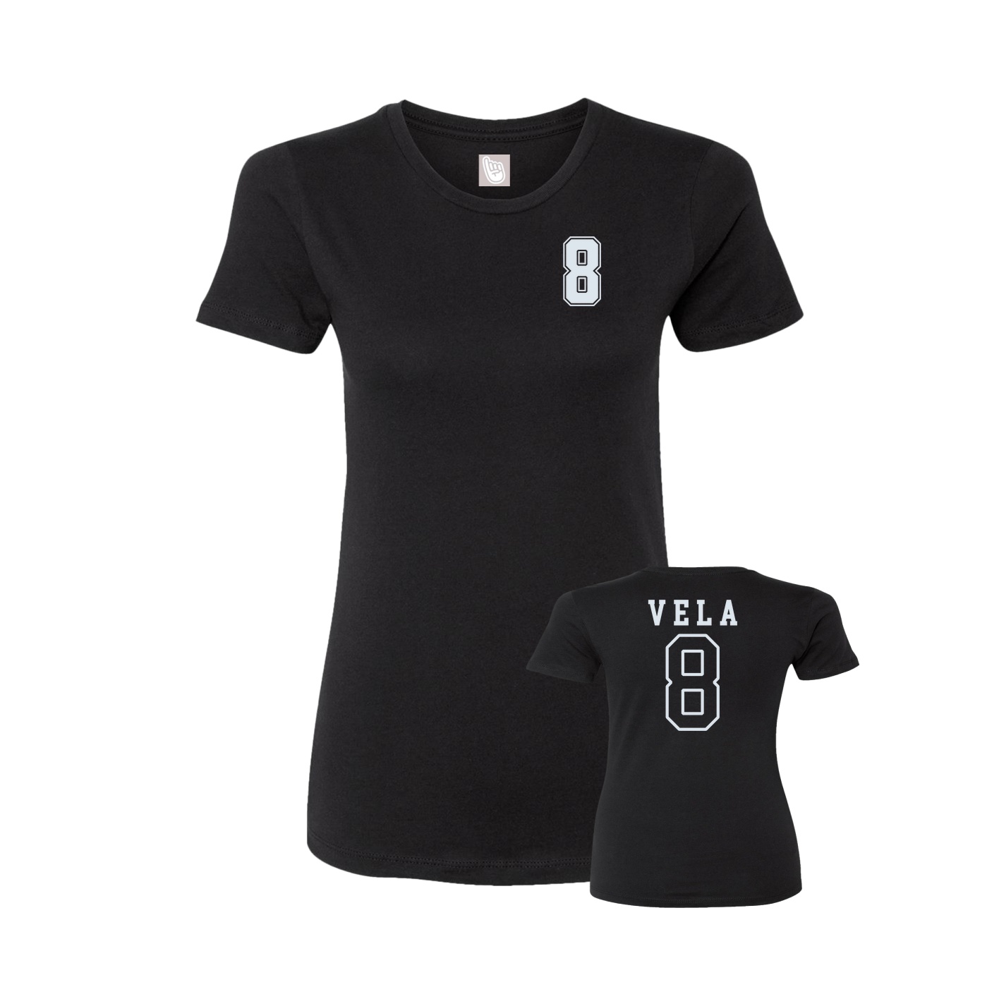 Fitted Women's Tee — Chest Back in Black