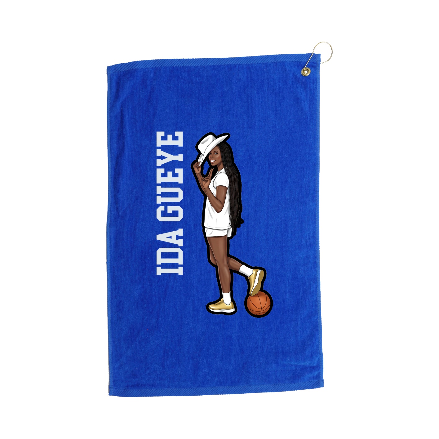 Golf Towel — Name Vertical in Royal