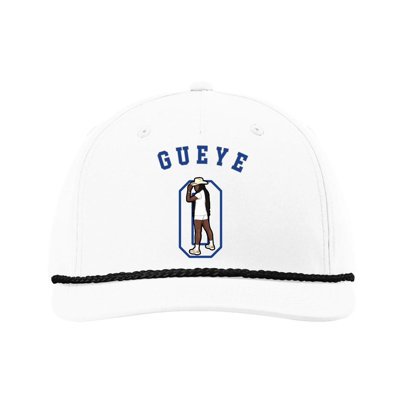 Five-Panel Classic Rope Cap — Shirsey Arch in White