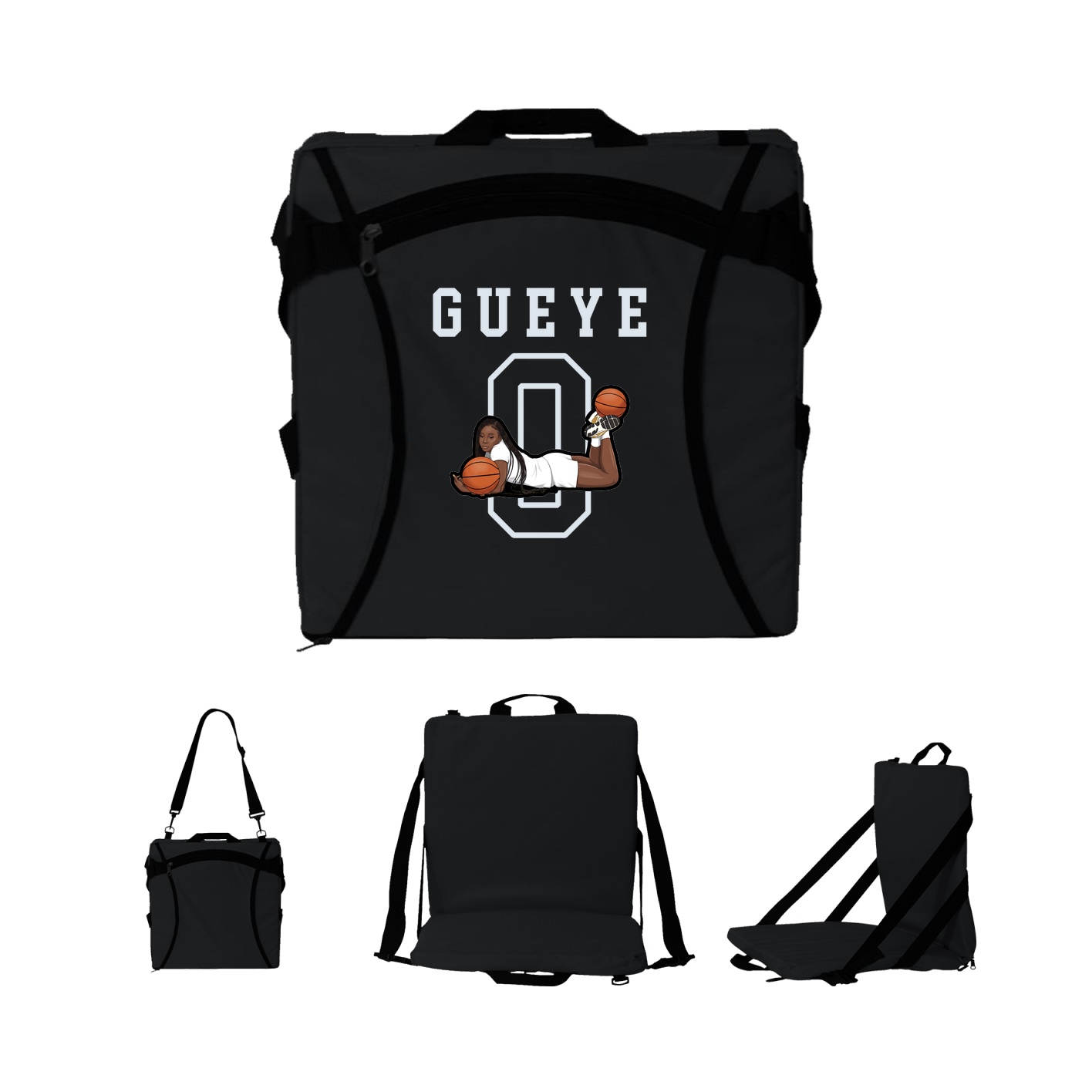 Folding Stadium Seat — Shirsey in Black