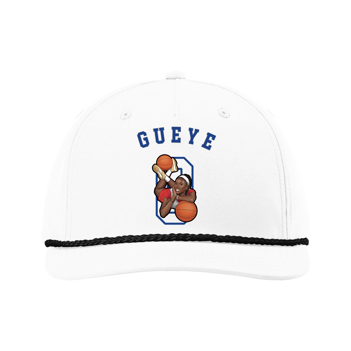 Five-Panel Classic Rope Cap — Shirsey Arch in White