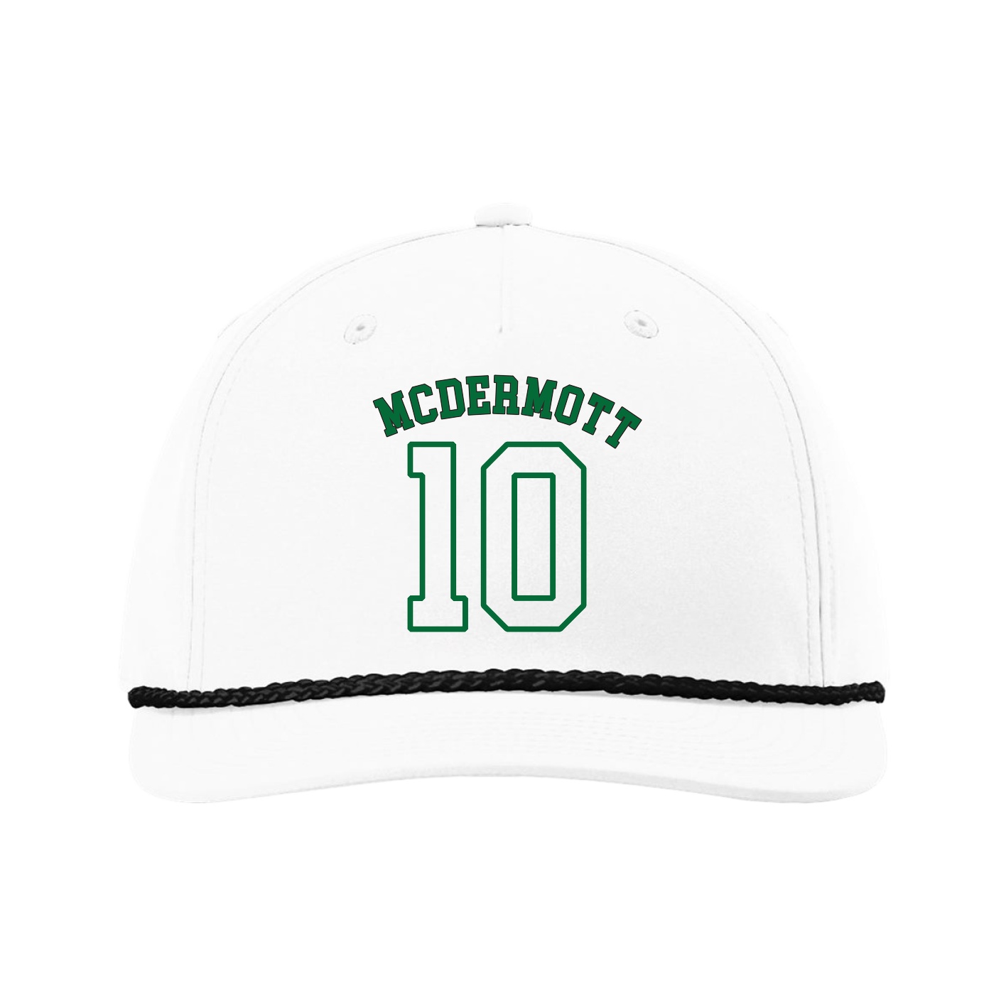 Five-Panel Classic Rope Cap — Shirsey Arch in White