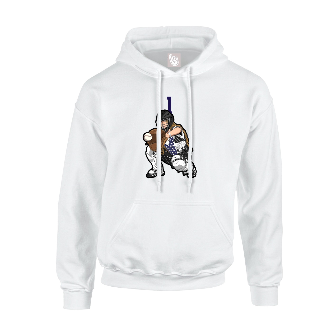 Hoodie — Number Top in White