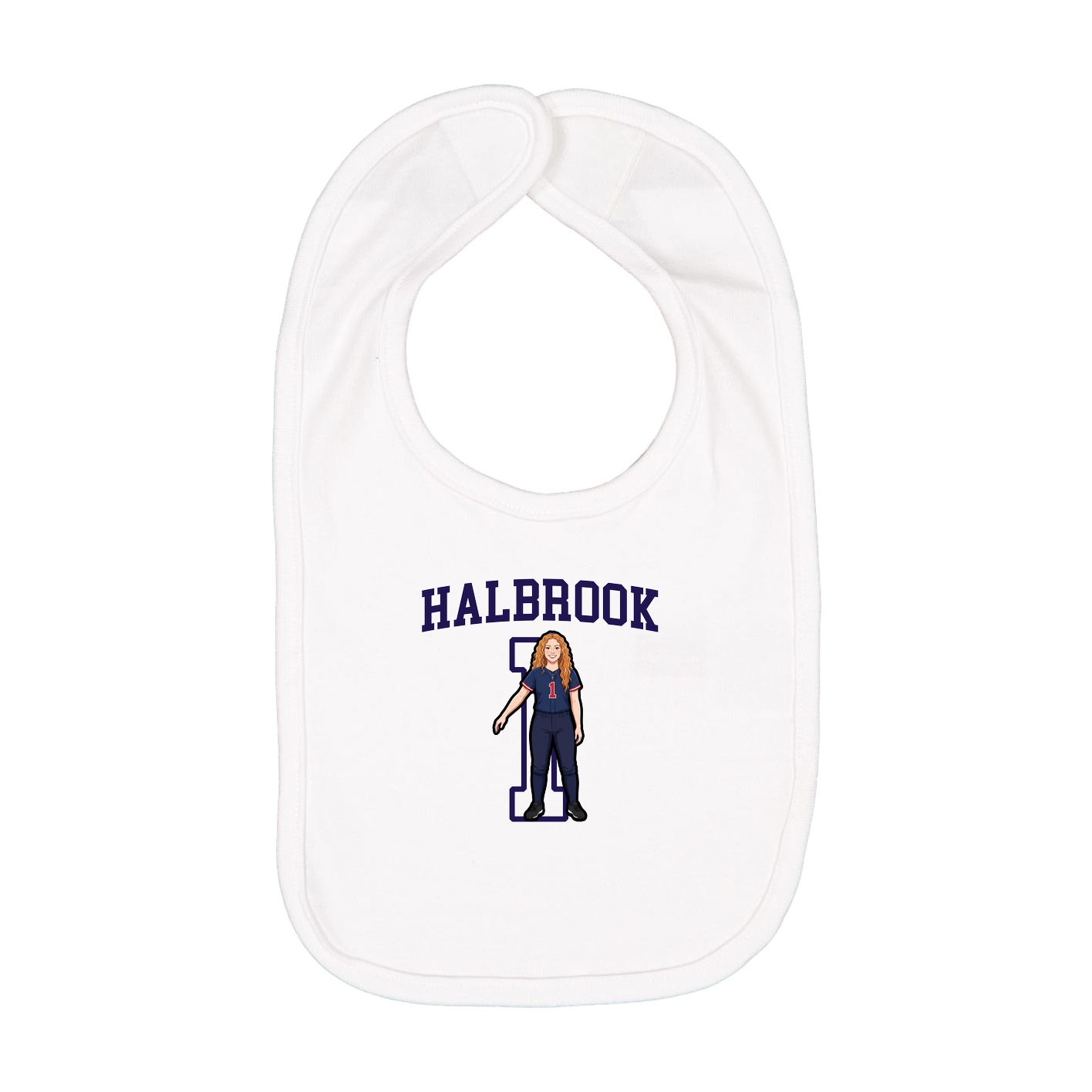 Infant Bib — Shirsey in White