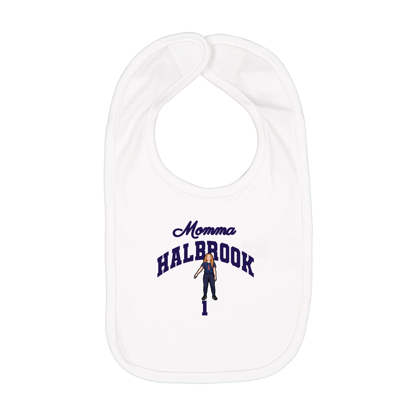 Infant Bib — Mothers Day Arch in White