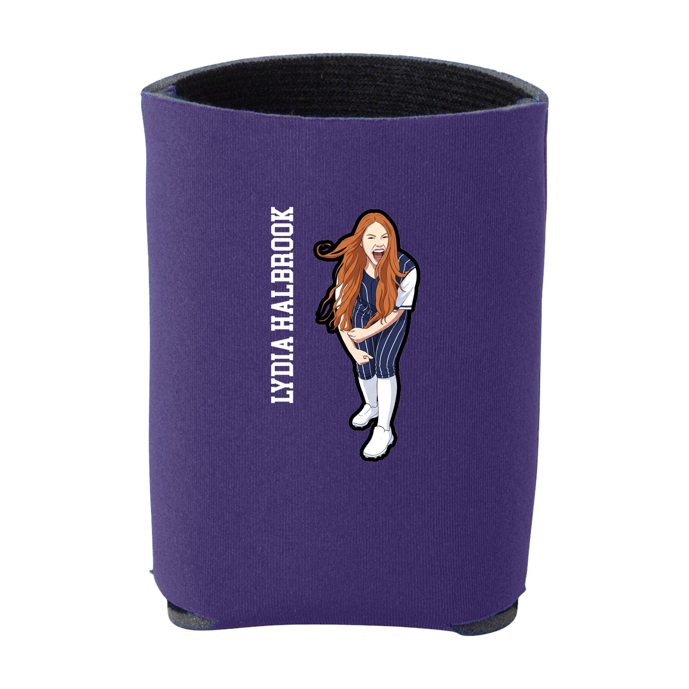 Can Holder — Name Vertical in Purple