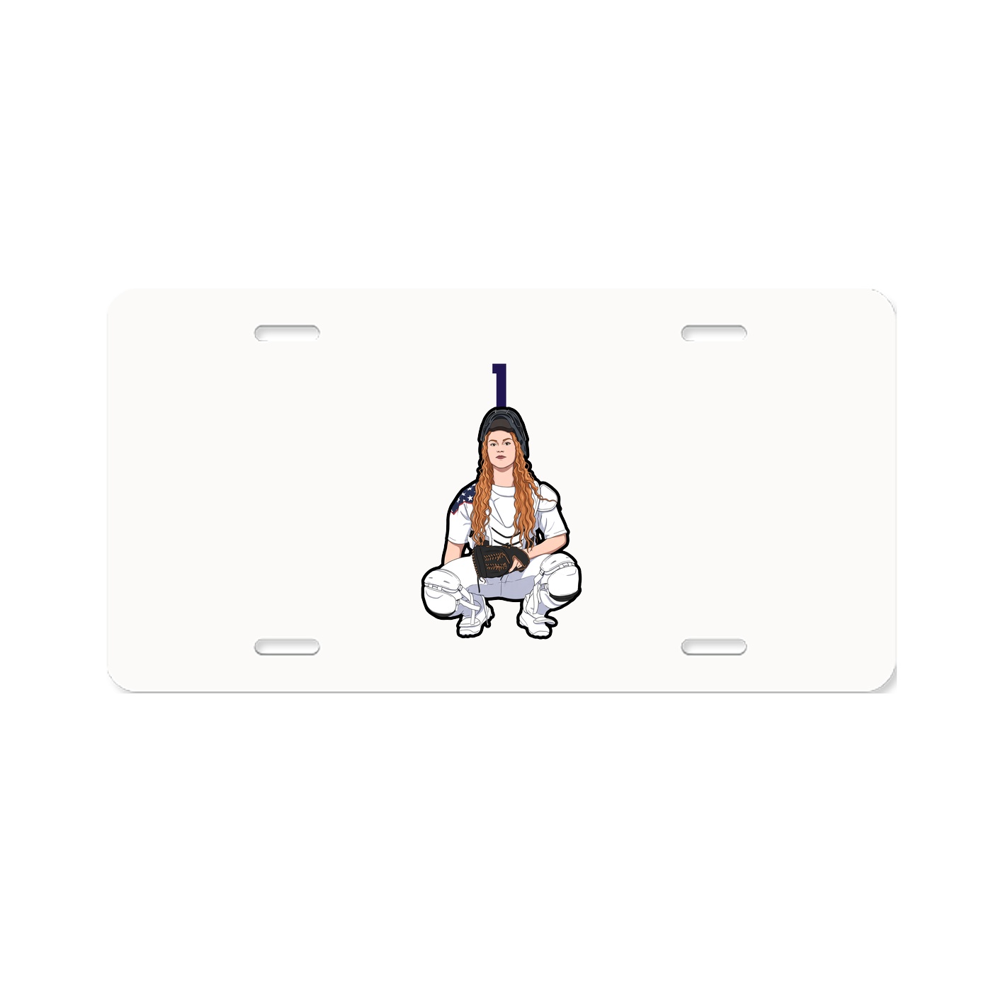 License Plate — Number Top in Classic