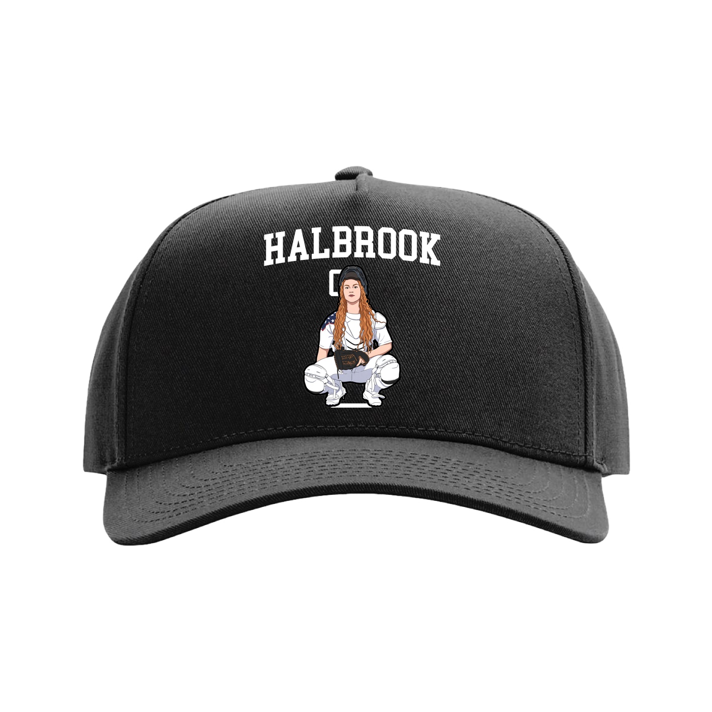 Full Fabric Five-Panel Champ Cap — Shirsey in Black