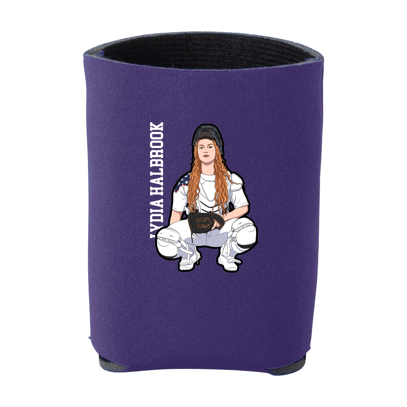 Can Holder — Name Vertical in Purple