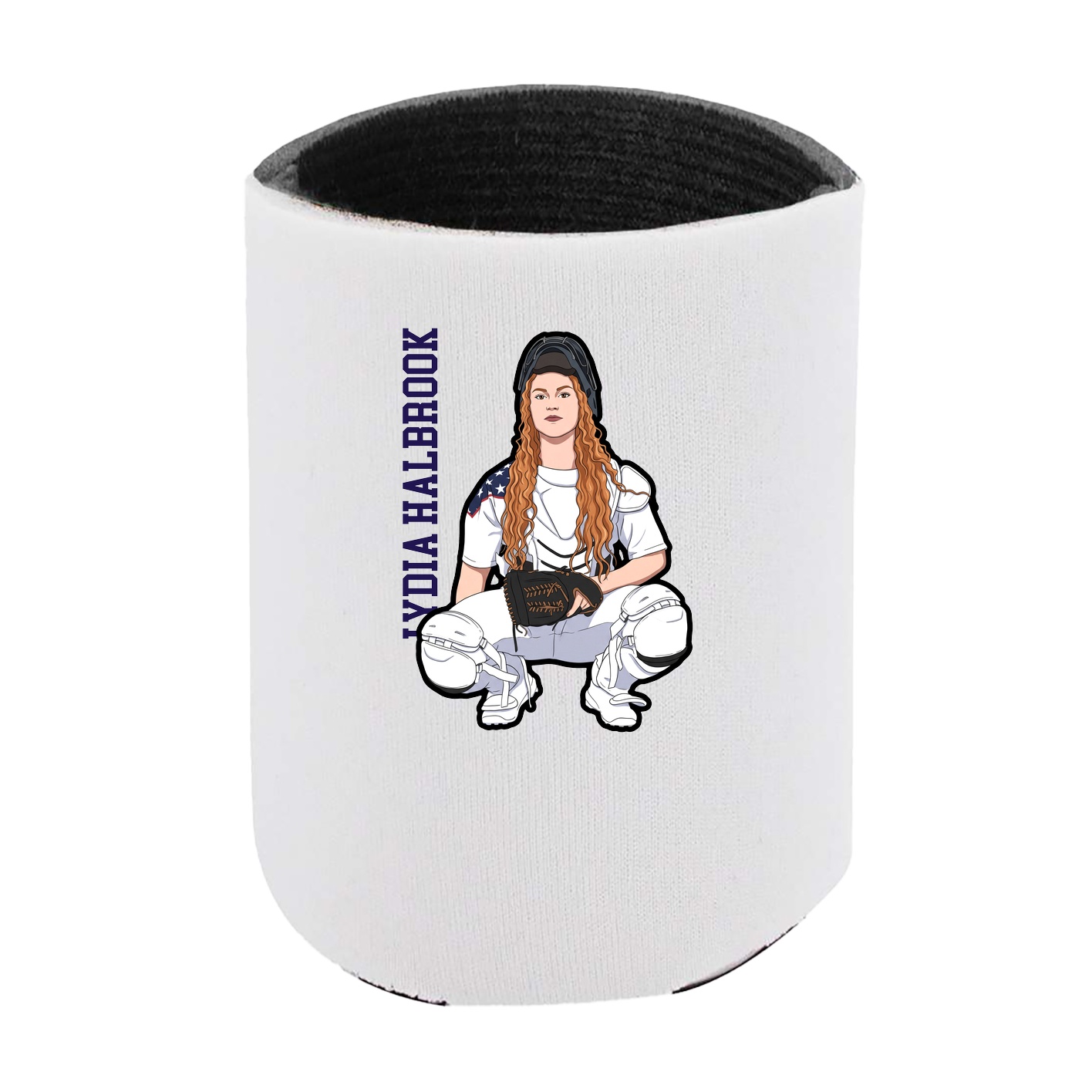 Can Holder — Name Vertical in White