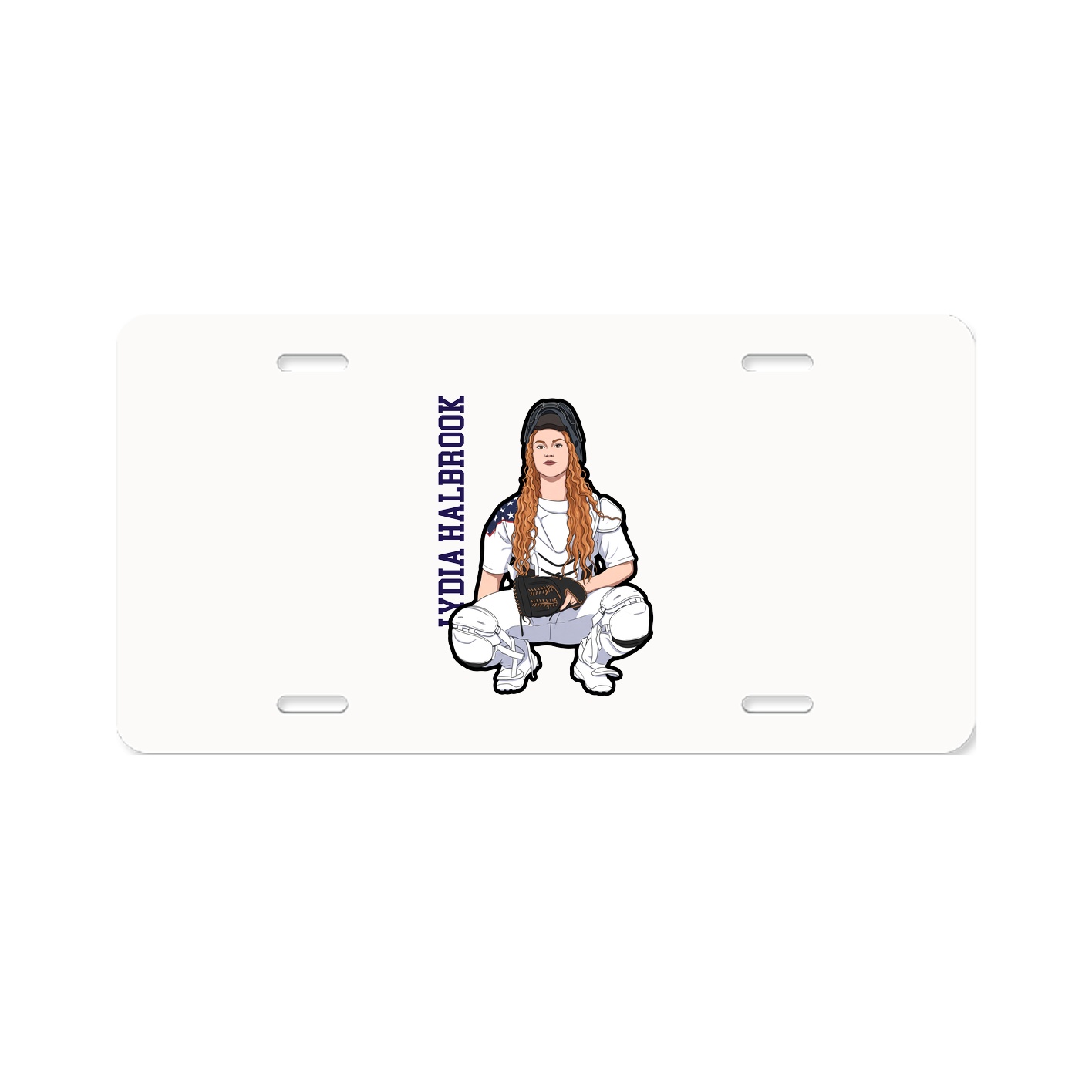 License Plate — Name Vertical in Classic