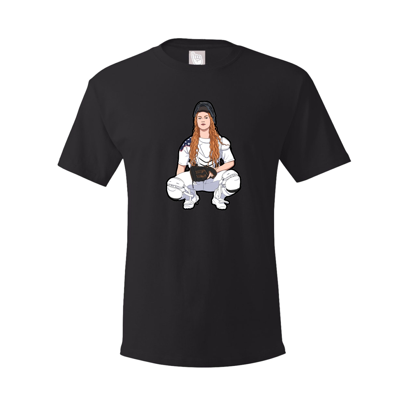 Youth Tee — Name Vertical in Black