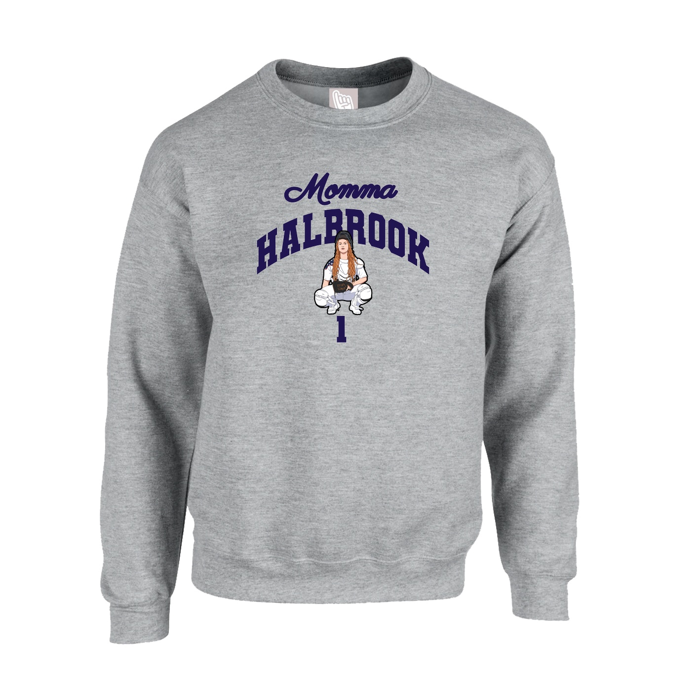 Fleece Crew — Mothers Day Arch in Grey