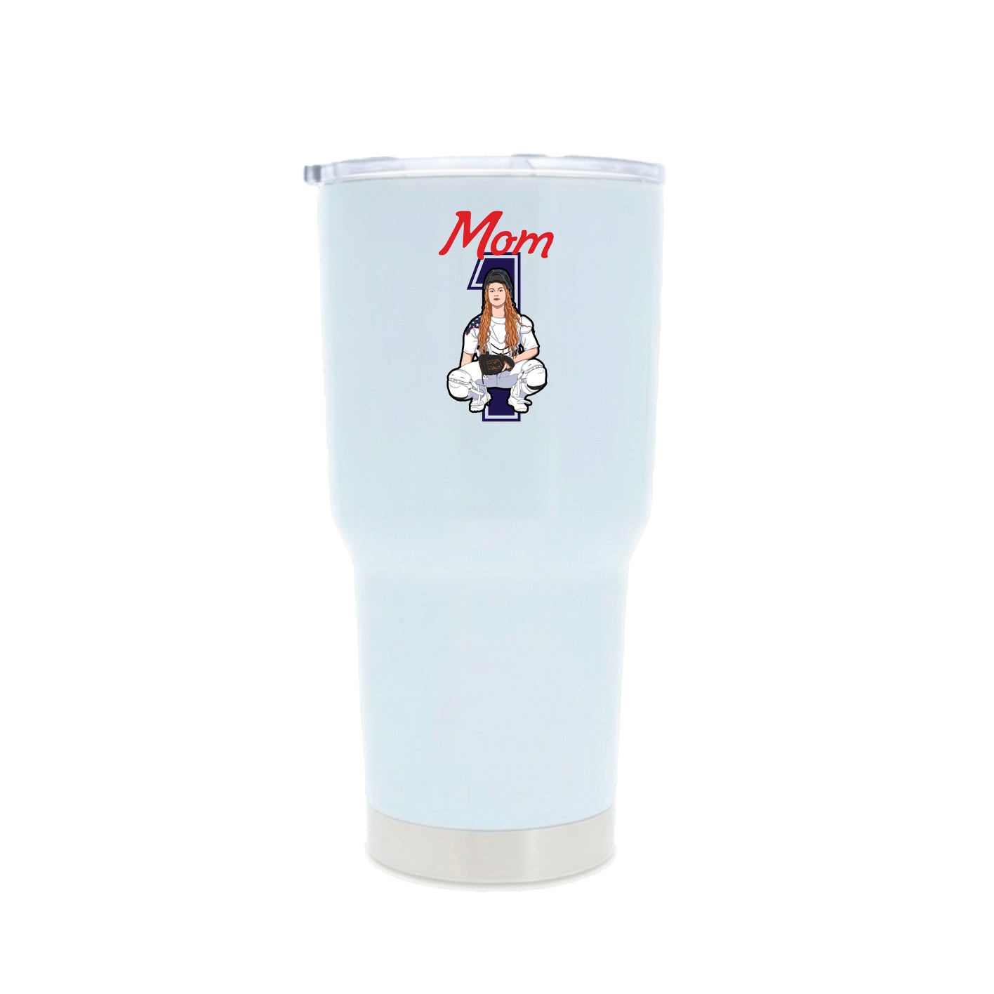 30oz Stainless Steel Tumbler — Mothers Day Shirsey in White