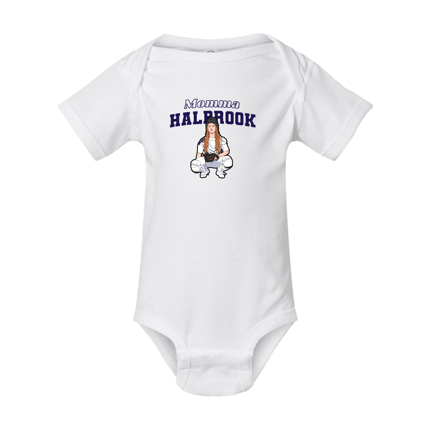 Baby Onesie — Mothers Day Block in White