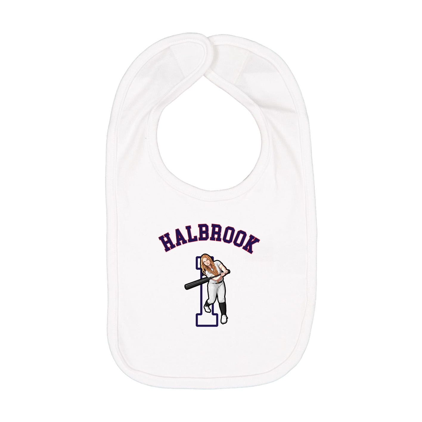Infant Bib — Shirsey Arch in White