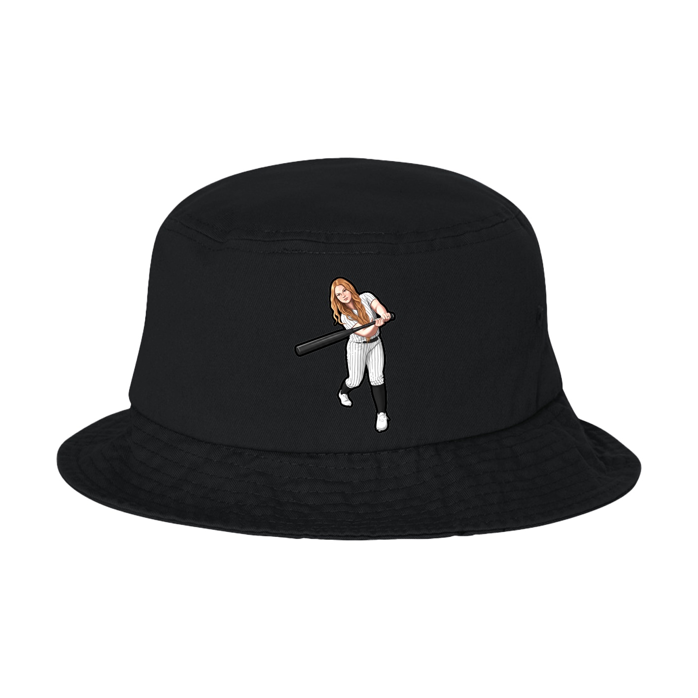 Bucket Cap — Name Vertical in Black