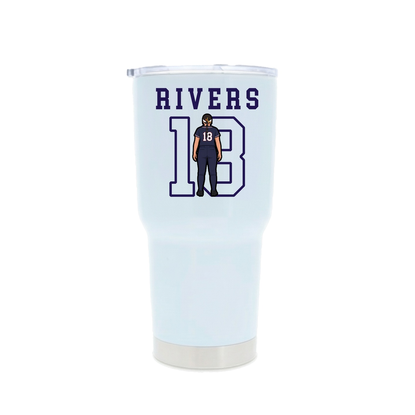 30oz Stainless Steel Tumbler — Shirsey in White