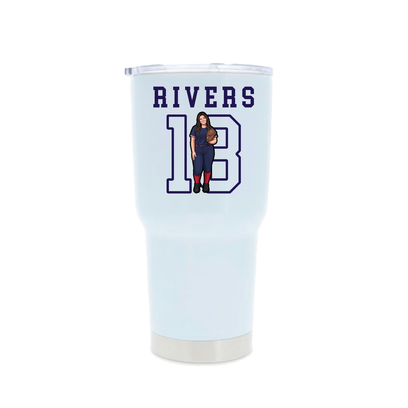 30oz Stainless Steel Tumbler — Shirsey in White