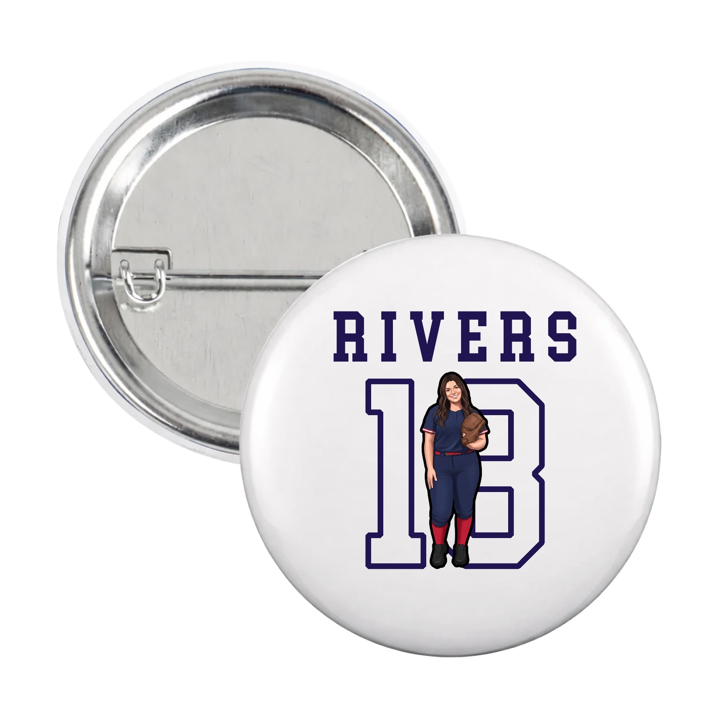 Game Day Button — Shirsey in White