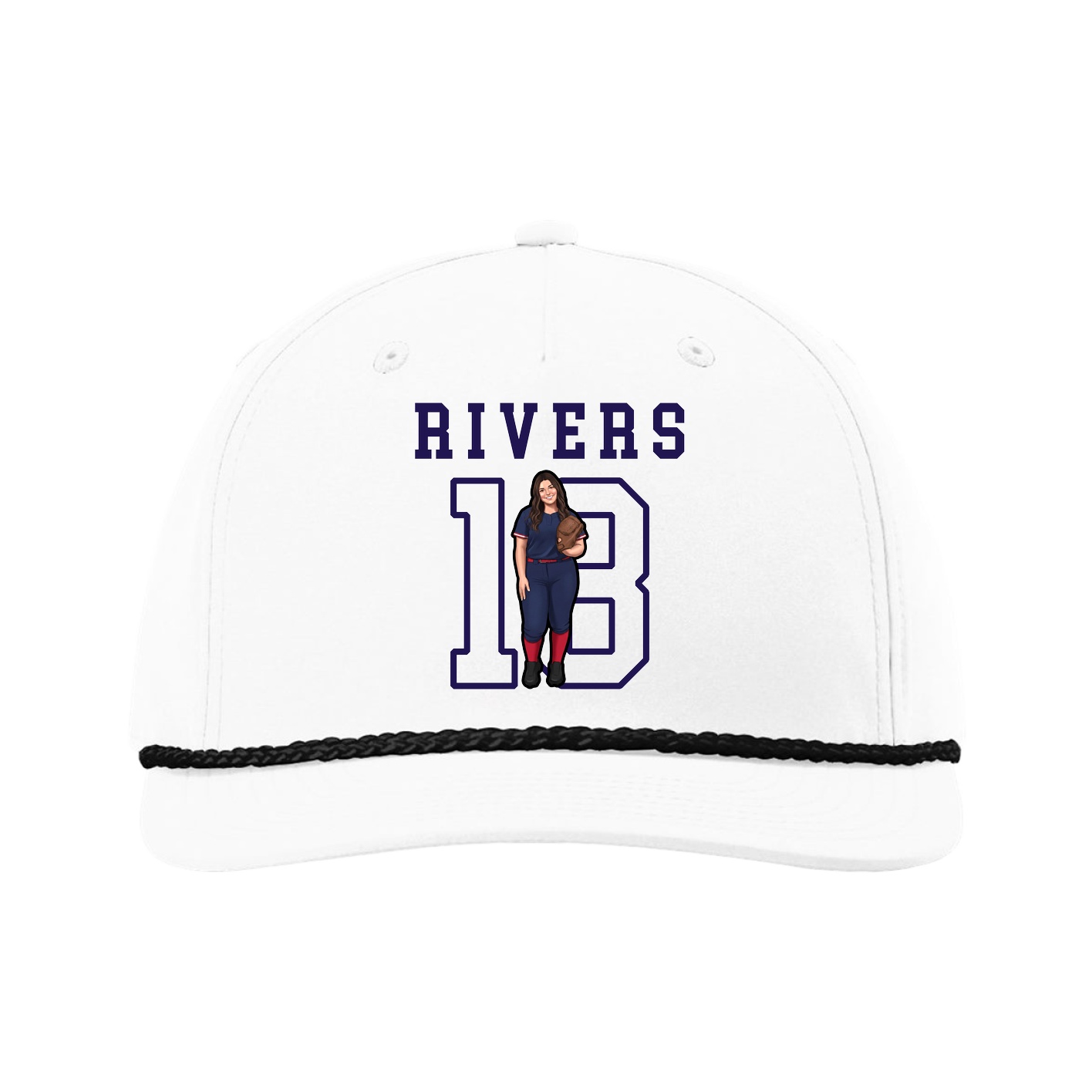 Five-Panel Classic Rope Cap — Shirsey in White